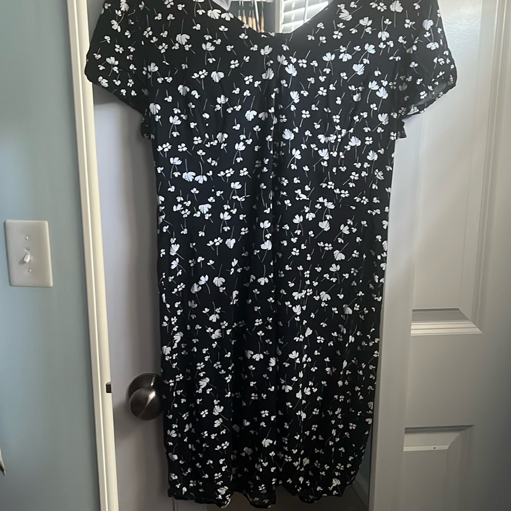 Black dress with white flowers